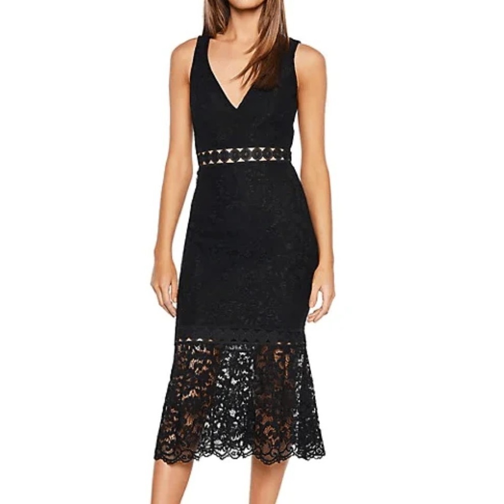 Elegant Black Lace Dress